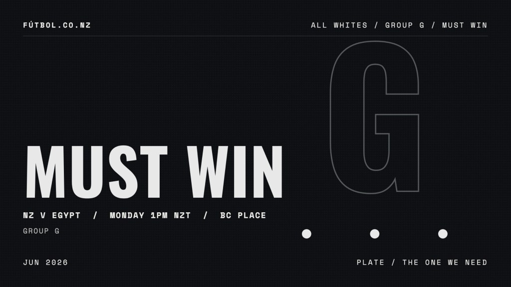 All Whites vs Egypt: This Is the One We Actually Have To Win (Monday, 1pm&nbsp;NZT)